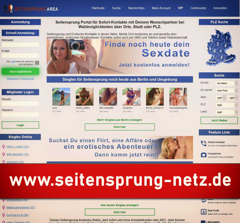 Seitensprung Portal für Sofort-Kontakte